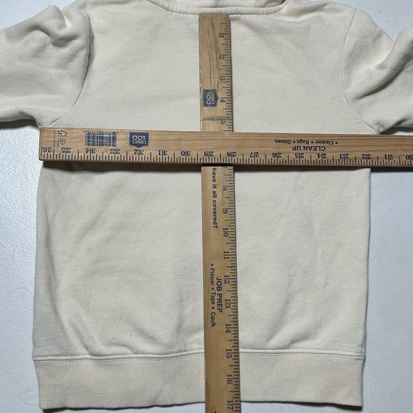 Girl's The North Face Hoodie Pullover Sweater Size XS (6) Ivory Colorful Logo - Picture 5 of 5